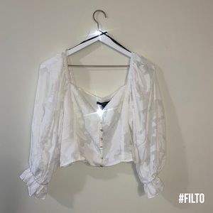 NWT white crop top Lacey